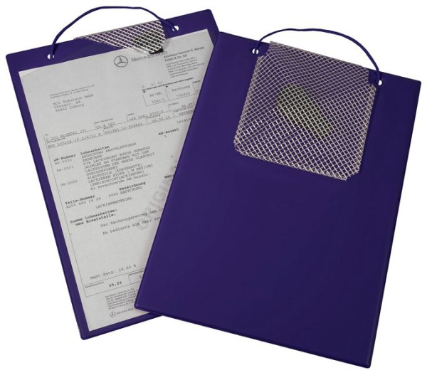 Sac de commande Eichner "Plus" avec compartiment à clés, violet, taille : DIN A4, UE : 10 pièces, 9015-00586