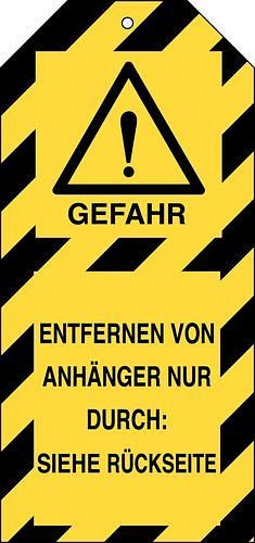 Étiquette DENIOS pour l'avertissement "Danger", colliers de serrage inclus, UE : 10 pièces, 209-707