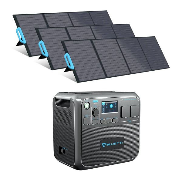 Générateur Solaire Portable BLUETTI AC200P + 3x Panneaux Solaires PV120, AC200P+3xPV120