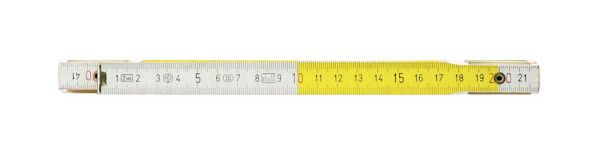 KS Tools mètre pliant en bois, blanc/jaune, 2m, 300.0063