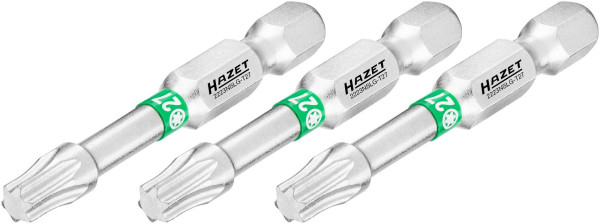Embout Hazet, 6 pans plein 6,3 (1/4 pouce), profil intérieur TORX®, T27, nombre d'outils : 3, version longue, ouverture de clé : T27, 2223NSLG-T27/3