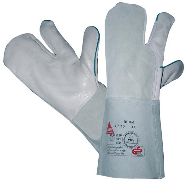 Hase Safety BERN, gants de soudage, fleur de bovin/croûte de cuir, version 3 FG, taille : 10, UE : 6 paires, 316000-10