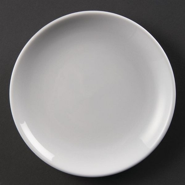 OLYMPIA Assiettes rondes en porcelaine blanche 18cm, UV: 12 pièces, U076