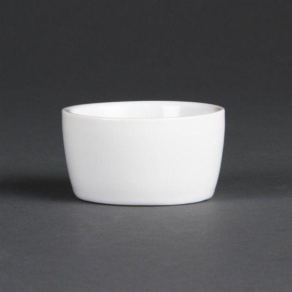 Beurrier en céramique blanche OLYMPIA 6,4 cm, UE: 12 pièces, C345