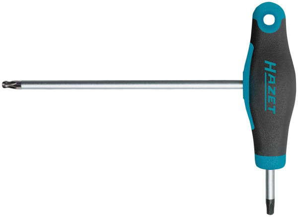 Tournevis Hazet, avec poignée en T, profil Inside TORX®, T9, lame hexagonale, avec pointe sphérique, 829KKT-T9