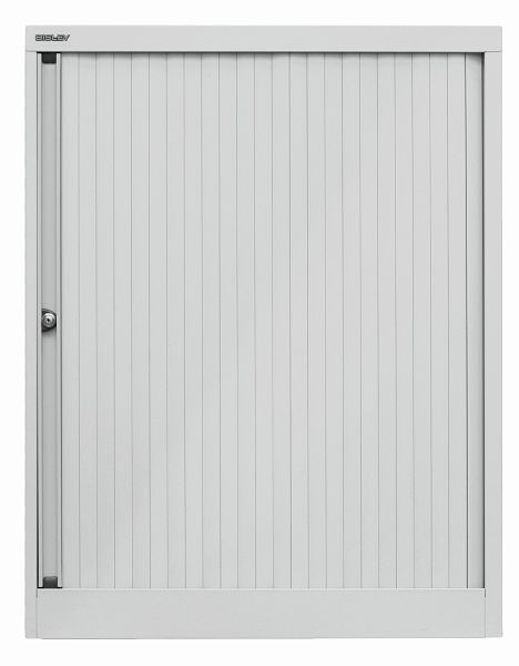 Armoire à volet roulant Bisley EuroTambour, 2 étagères, 2,5 OH, volet roulant gris clair, corps gris clair, ET408102SLG645