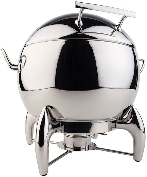 Boule à soupe APS avec cadre, Ø 48 cm, hauteur : 45 cm, 10 litres, acier inoxydable poli, avec frein de couvercle hydraulique, 12398