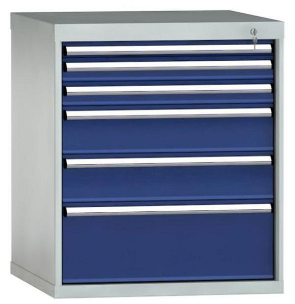 Armoire à tiroirs KLW 850 x 725 x 750 mm H x L x P, dimensions d'installation : 750 mm, division : 36x36 unités, SGB0850-06EP-001