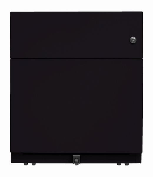 Conteneur roulant Bisley Note™, 1 tiroir universel, 1 tiroir HR, noir, NWA59M7SF633