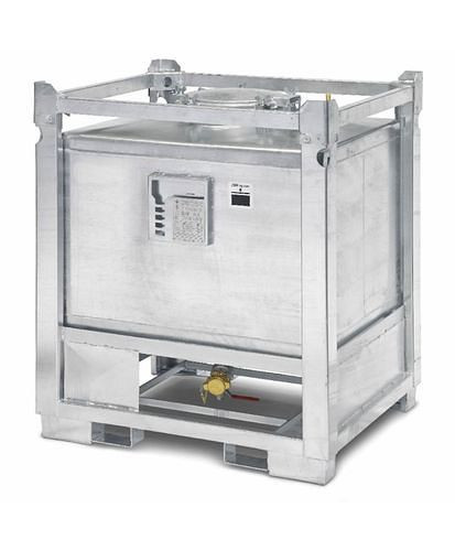 Réservoir DENIOS ASF avec sortie au sol, volume 1000 litres, galvanisé à chaud, 117-958
