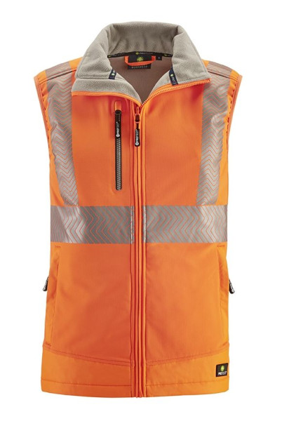 Gilet softshell haute visibilité 4PROTECT PARAMUS, orange vif, taille : S, lot de 5, 3420-S