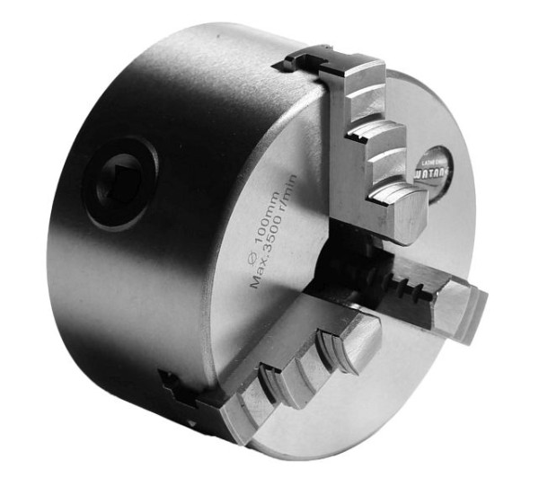 Mandrin de tour de base à 3 mors MACK, fonte, cylindrique, mors monobloc