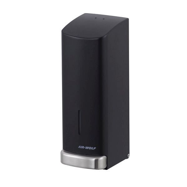 Distributeur de savon Air Wolf, série Alpha, H x L x P : 289 x 102 x 124 mm, acier inoxydable noir mat, 60-144