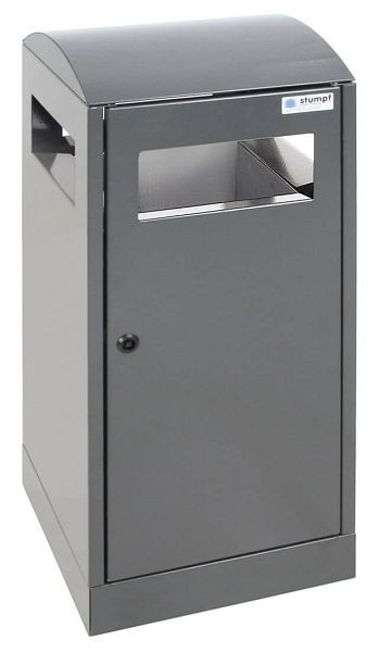 tri des déchets contondants A³, gris anthracite/7016, conteneur intérieur galvanisé, 40 litres, 650-040-0-2-716