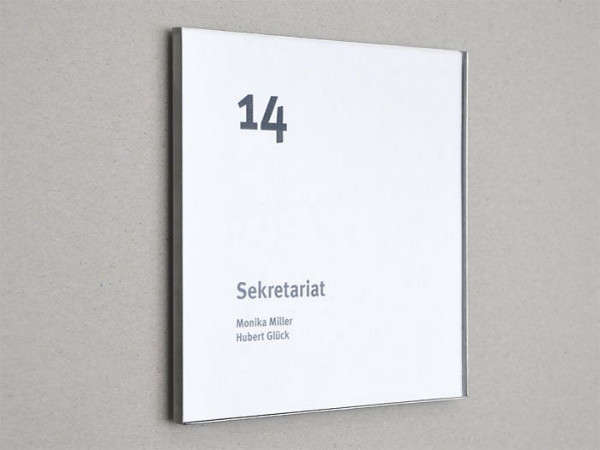 Plaque de porte Luno simplex 160 x 160 mm, 201021