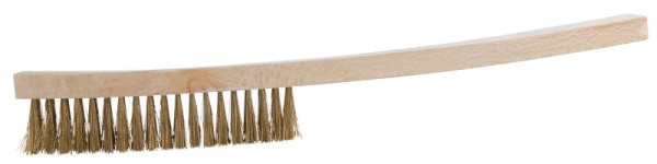 KS Tools Brosse métallique BRONZEplus, fil de bronze étain, ondulé, 3 rangées, 963.9581