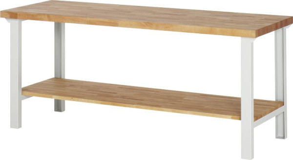 Etabli RAU série 7000 - conception modulaire, étagère en hêtre massif, 2000x840x700 mm, 03-7000-7-207B4S.12