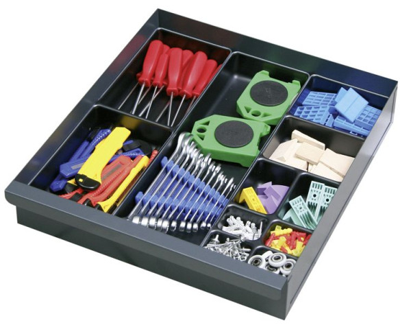 Blunt série 3000, tiroir simple hauteur 100 mm, RAL 7016, 3000102