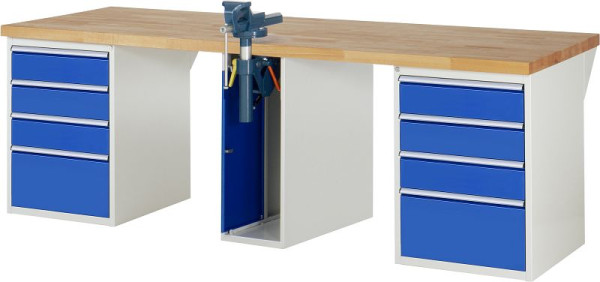 Etabli RAU série 7000 - modèle 7510-0, L2500 x P900 x H890 mm, base système L2500 x P850 x H850 mm, 03-7510A0-259B4M.11
