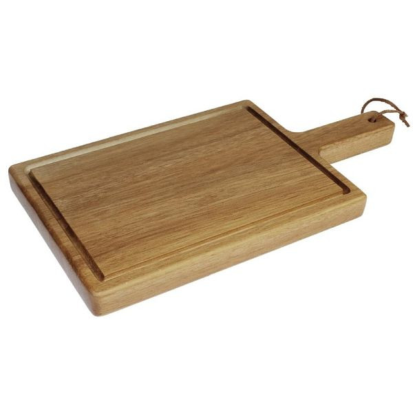 T&G Woodware planche à steak en bois d'acacia avec poignée 42 x 23cm, DF055