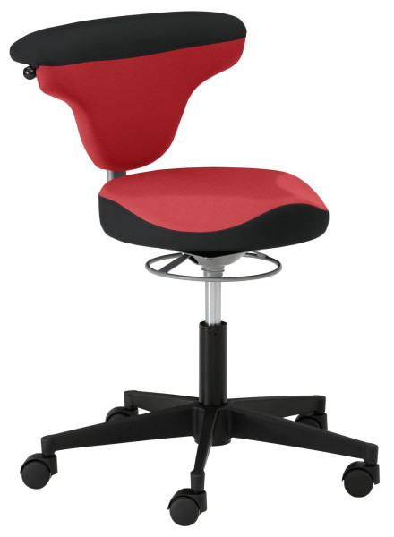 Mayer Sitzmöbel myTORRO SIT chaise pivotante fonctionnelle avec siège Vital, rouge/noir brillant, 1351V_751