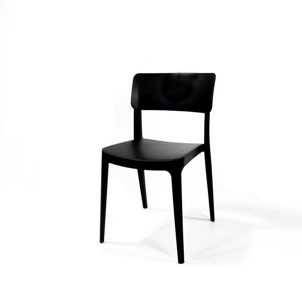 VEBA Wing Chair Noir, chaise empilable en plastique, 50916