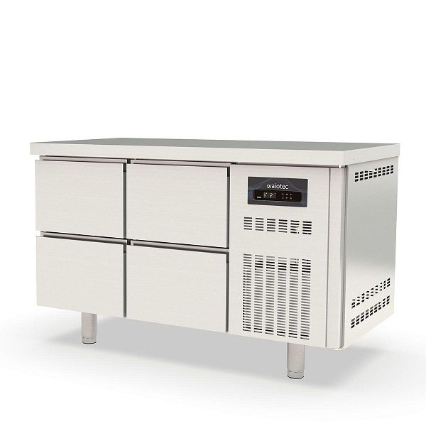 Table réfrigérante Vaiotec TOPLINE 700 / 2 volets GN1/1 avec 4 tiroirs, 134,5x70x85 cm, 10292