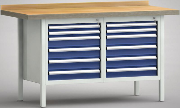 Etabli standard KLW - 1500 x 700 x 840 mm L x P x H, WS177N-1500M40-E7029
