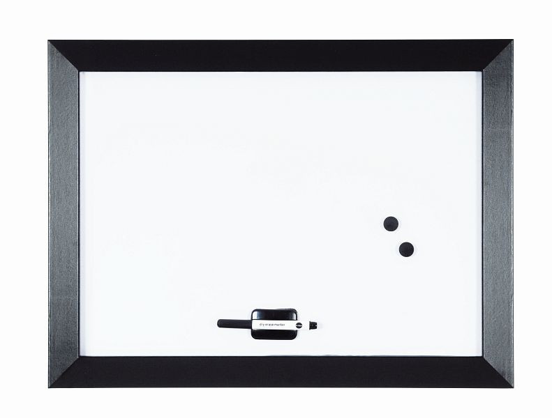 Tableau blanc Bi-Office Kamashi avec cadre en MDF noir 60x45cm, MM040011012