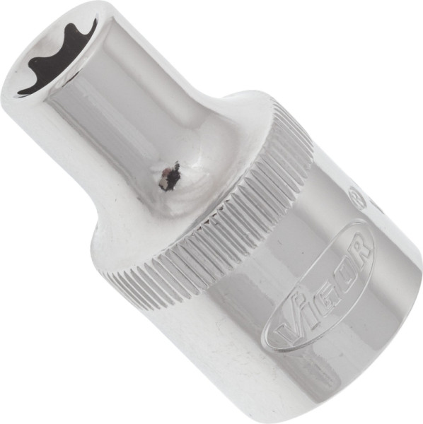 VIGOR Insert de clé à douille TORX, carré creux 12,5 mm (1/2 pouce), profil TORX externe, E10, V2730