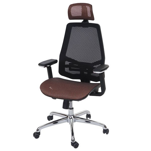Chaise de bureau Mendler HWC-A58, chaise de bureau, fonction coulissante tissu/textile ISO9001, mandarine/noir, 56819