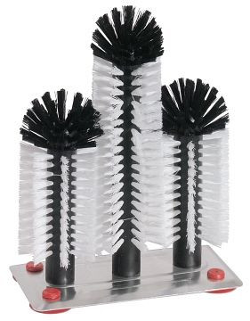 Brosse à verre Contacto 18/24/18 cm sur plaque aluminium, 5890/318