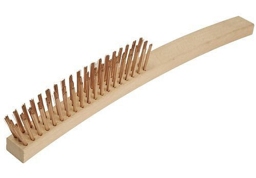Brosse métallique DENIOS, 4 rangées, fil étain-bronze, anti-étincelles, pour zones Ex, 250-403