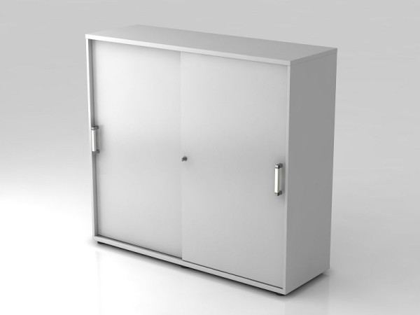 Hammerbacher armoire à portes coulissantes 3OH 120cm poignée chromée gris/gris, 120x40x110 cm (LxPxH), V1753S/5/5/CE