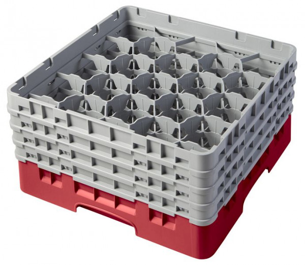Panier de lavage Cambro 20 compartiments Camrack® 21,5 cm rouge, paquet de 2, 20S800163