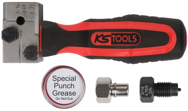 KS Tools FLAREFIXeco jeu d'outils d'évasement universels pour conduites de frein 4,75 mm, 4 pièces, 122.1215