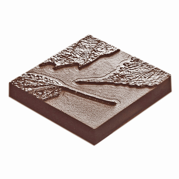 Moule à chocolat Schneider - feuille de cacao, 275 x 135 x 24 mm / 41 x 41 x 7 mm, 13 g, 2 x 5 pièces, 421669