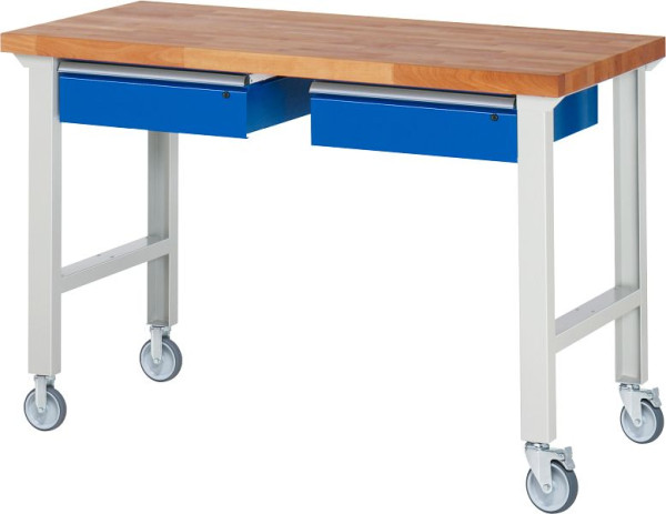Établi mobile RAU 7002A1, 1500x700x1000mm, 2 roulettes fixes et pivotantes chacune, 05-7002A1-157B4S22.11