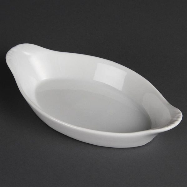 OLYMPIA Bols à gratin ovales blanc 19,8 x 10,7 cm, UV: 6 pièces, L441