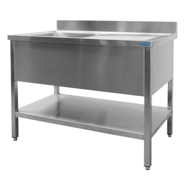 Évier Saro avec 1 bac, gauche - profondeur 600 mm, 1800mm, 600-2525L
