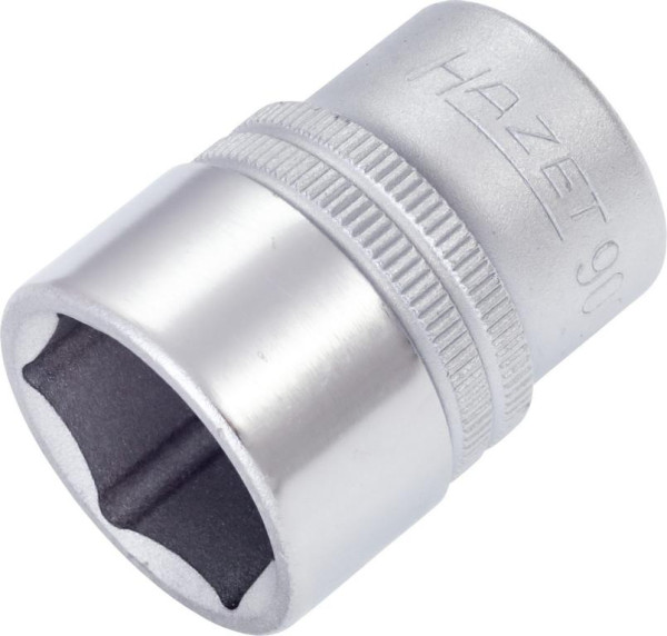 Douille Hazet, hexagonale, carrée creuse 12,5 mm (1/2"), 21 mm, moletée, 900-21