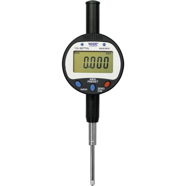 Comparateur numérique Vogel Germany, avec sortie de données USB, 0 - 25,4 mm / 0 - 1,0 pouce, 0,001 mm / 0,00005 pouce, poids : 12 g, 242161