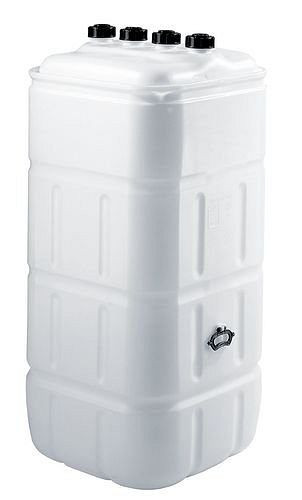 Réservoir en plastique à double paroi DENIOS, indicateur de niveau et raccord de ventilation, 750 litres, 179-310