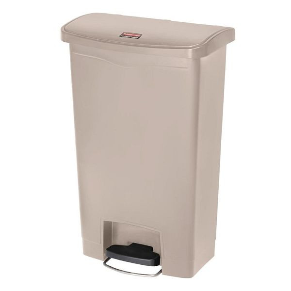 Poubelle à pédale Rubbermaid Slim Jim Front Step beige 50L, GL027