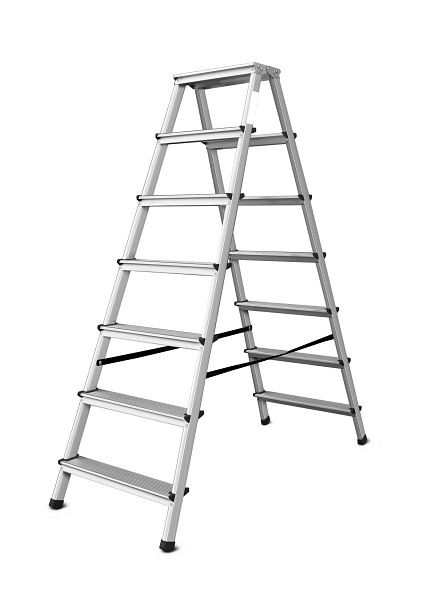 VaGo-Tools Échelle, escabeau, échelle pliante, échelle domestique à deux côtés, marches 2x7, AML-270_kv