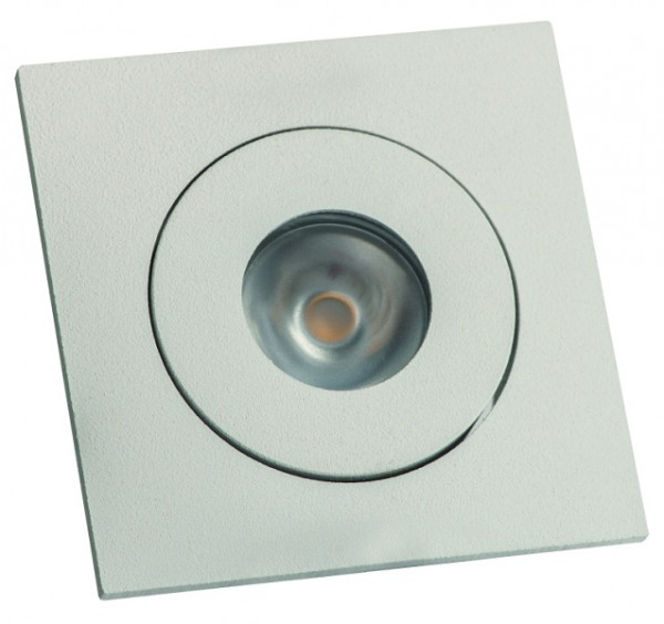 rutec Projekt MENTE COB LED - point lumineux, orientable, carré, 350mA, 1W, IP20, 3000K, CRI80 - blanc sable, PEG871WW