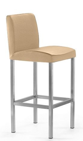 Tabouret Mayer Sitzmöbel , structure argent nacré, coque d'assise rembourrée, hauteur d'assise 65 cm, capacité de charge jusqu'à 150 kg, beige, 1154_08_30488