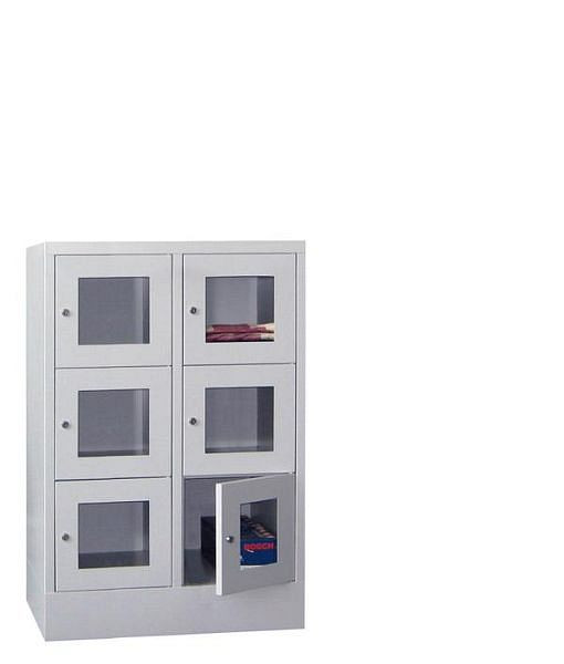 Armoires de vestiaire PAVOY avec piètement, largeur du compartiment 400 mm, avec portes d'inspection, 21213-234-091