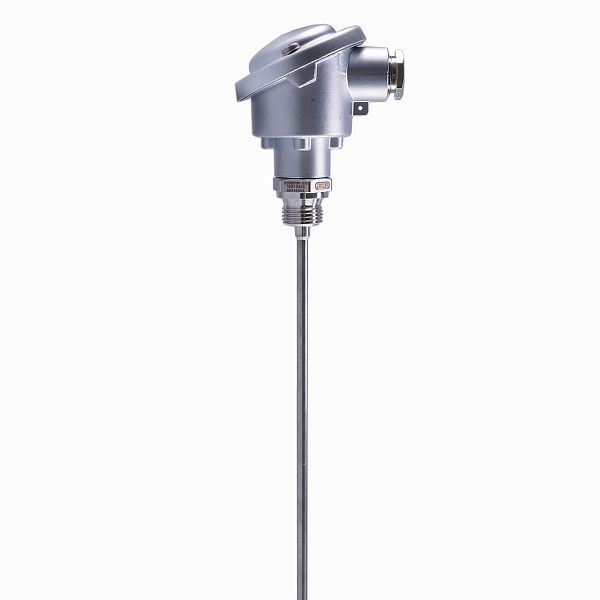 Thermomètre à résistance JUMO, 1xPt100 zl, 6x300mm, G 1/2, -50 à + 400°C, tête de raccordement en forme B, 00542803