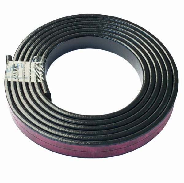 Protection de surface Knuffi, profil d'avertissement et de protection type F, noir, 50 mètres, PF-10245